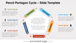 Free Pencil Pentagon Cycle for PowerPoint and Google Slides