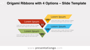 Free Origami Ribbons with 4 Options for PowerPoint and Google Slides