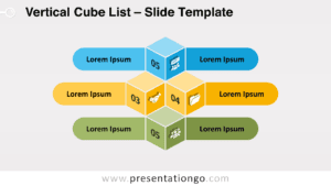 Free Vertical Cube List for PowerPoint and Google Slides
