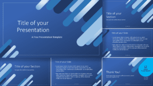 Free Dynamic Blue Gradient Template for Google Slides and PowerPoint