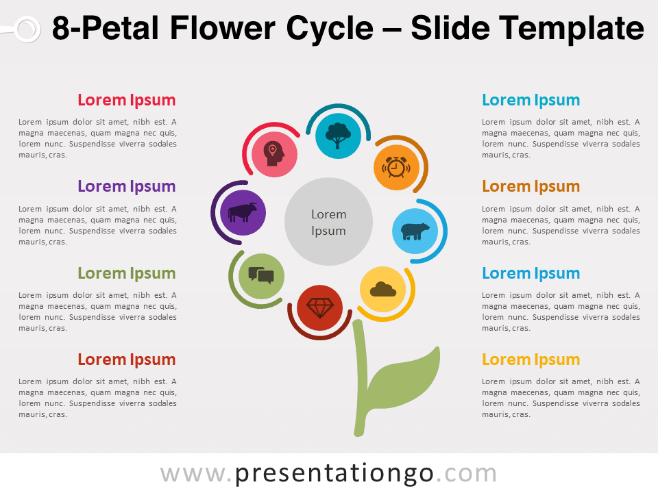 8 petal flower template