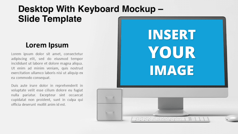 Desktop With Keyboard Mockup for PowerPoint and Google Slides