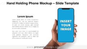 Hand Holding Phone Free Mockup for PowerPoint and Google Slides
