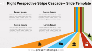 Free Right Perspective Stripe Cascade for PowerPoint and Google Slides