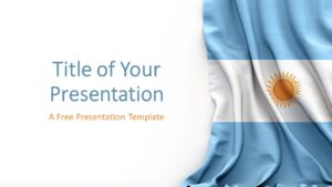 Cover slide preview showcasing the Flag of Argentina Template designed for PowerPoint and Google Slides.