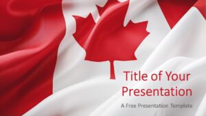 Cover slide preview showcasing the Canadian flag design for both PowerPoint and Google Slides.