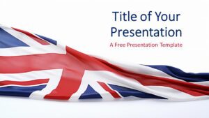Cover slide of the Flag of the United Kingdom Template for PowerPoint and Google Slides