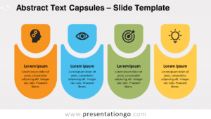 Abstract Text Capsules PowerPoint slide template displayed on a light background showcasing a clean and modern design.