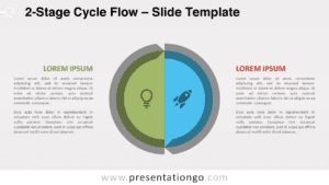 Elegant 2-Stage Cycle Flow PowerPoint template displayed on a light background, ideal for clear and impactful presentations.