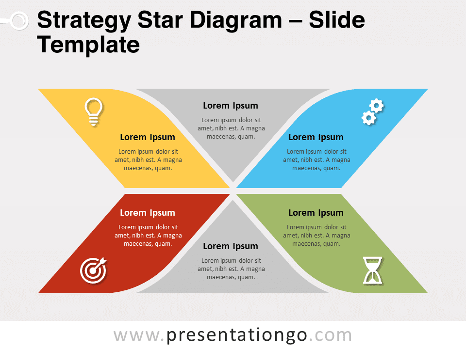 Preview of Strategy Star Diagram featured in PowerPoint, compatible with Google Slides.