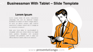 Businessman With Tablet presentation slide with a light background, suitable for PowerPoint & Google Slides.