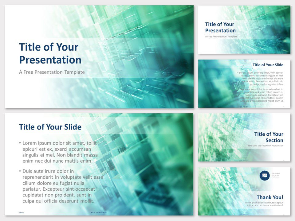 Overview of Digital Lattice Technology Template for PowerPoint featuring the cover slide and standard layout.