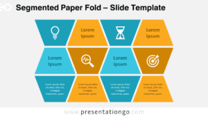 Interactive Segmented Paper Fold slide template with a light background for PowerPoint & Google Slides.