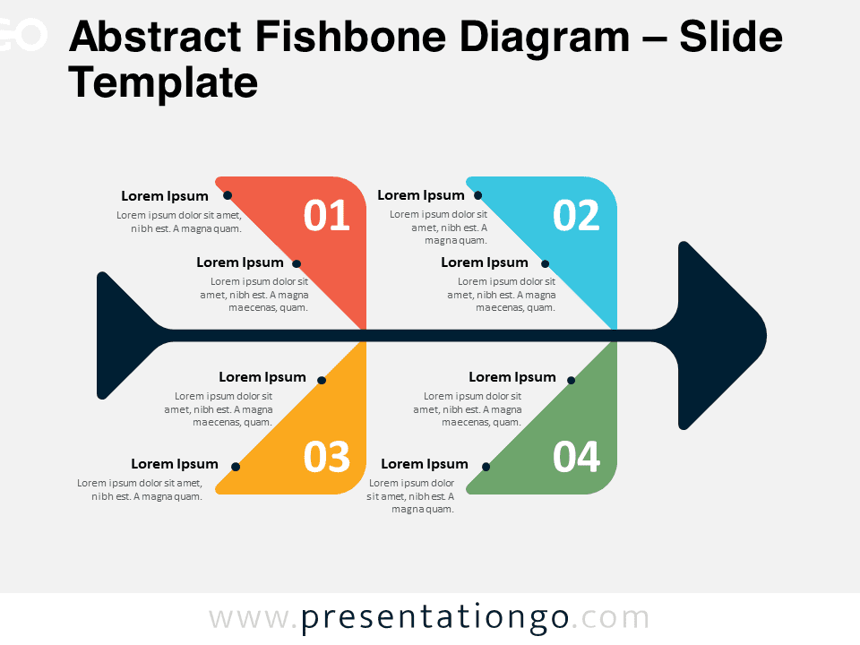 Abstract Fishbone Diagram template for PowerPoint and Google Slides preview slide