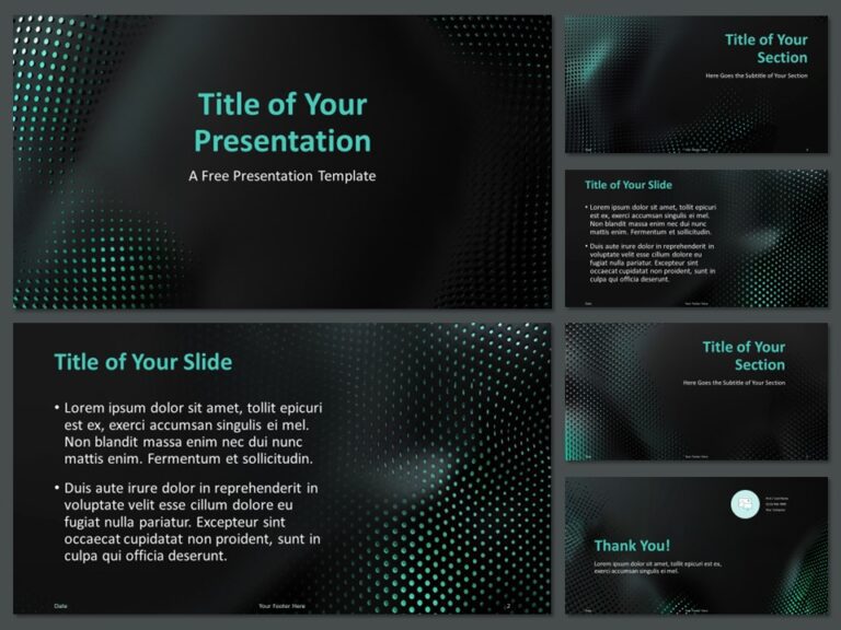 Greenwave Halftone Template for - Greenwave Halftone Template Powerpoint 768x576
