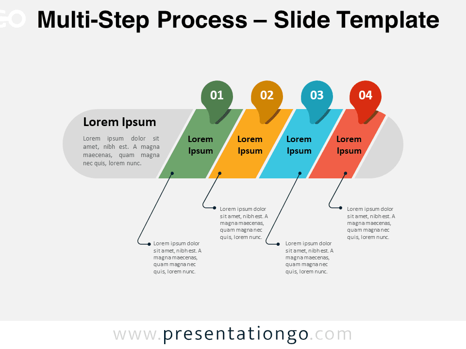 Multi-Step Process template for PowerPoint and Google Slides preview slide.