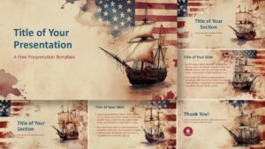 Preview of the New World Expedition Template for PowerPoint and Google Slides in widescreen format, showcasing historic-themed slide designs.
