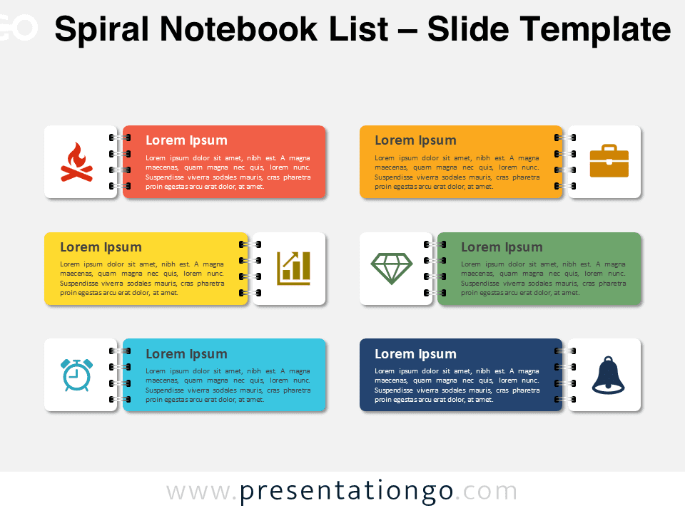 Free Google Slides and PowerPoint Templates to illustrate your List