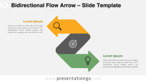 Bidirectional Flow Arrow template in widescreen layout with a light background, ideal for comparisons or dual-process presentations.