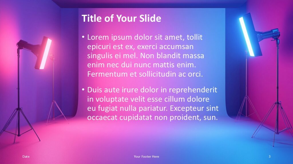 Center-aligned layout with balanced lighting and bold content display for PowerPoint and Google Slides use.