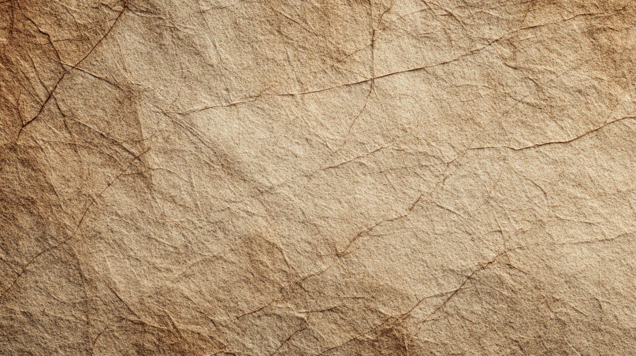 A high-resolution aged paper texture in warm brown and beige tones with natural wrinkles and antique appeal.