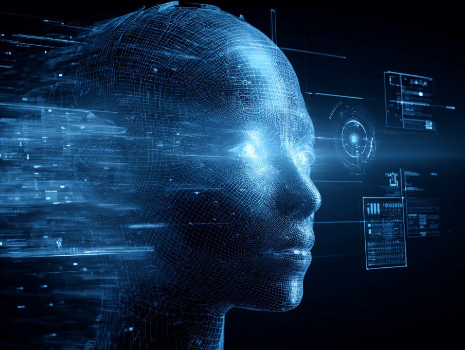 futuristic concept visualization showing next-generation PowerPoint MCP with holographic elements and AI integration