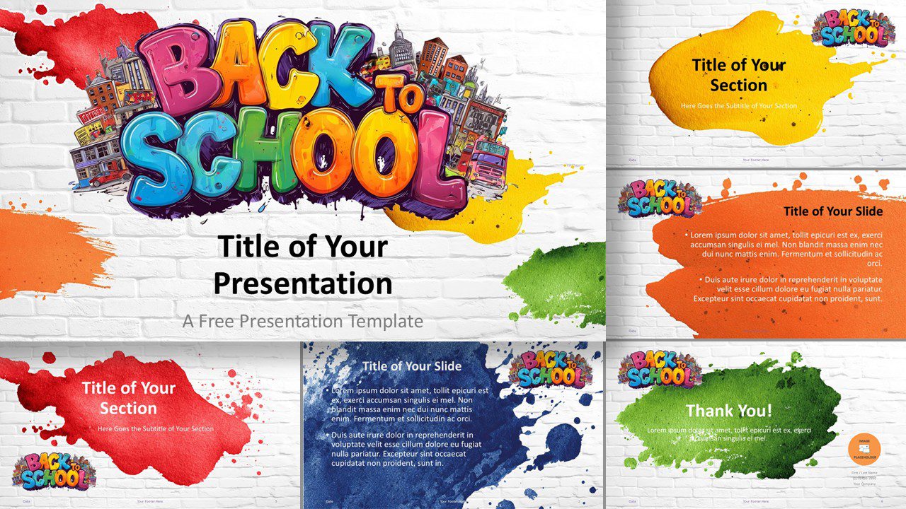 Back to School Splash Template PowerPoint Google Slides Back to School Splash Template PowerPoint Google Slides