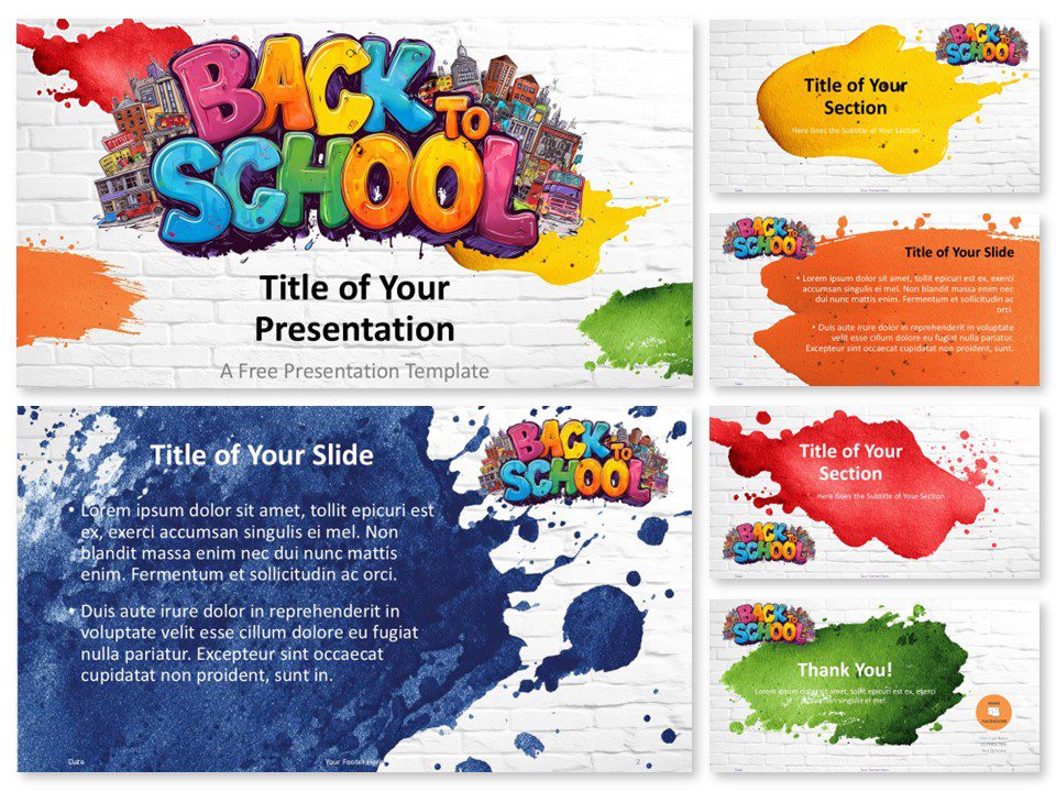 Back to School Splash Template PowerPoint Google Slides Back to School Splash Template PowerPoint Google Slides