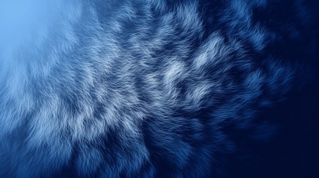 Blue furry gradient abstract background with smooth texture and flowing depth, ideal for modern presentations and digital design.