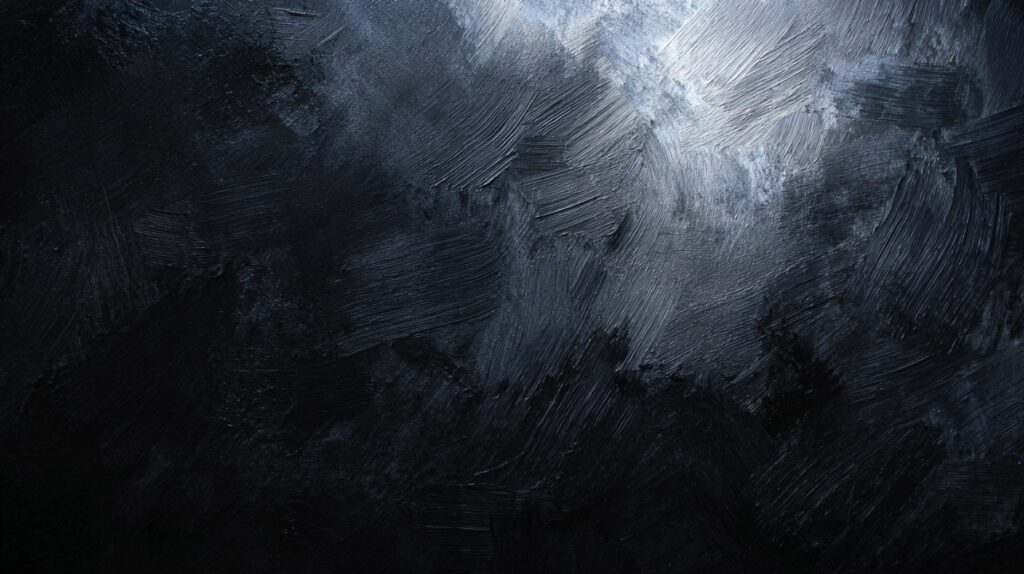 Dark brushes background texture with rich brush strokes and subtle light highlights creating a dramatic artistic effect.