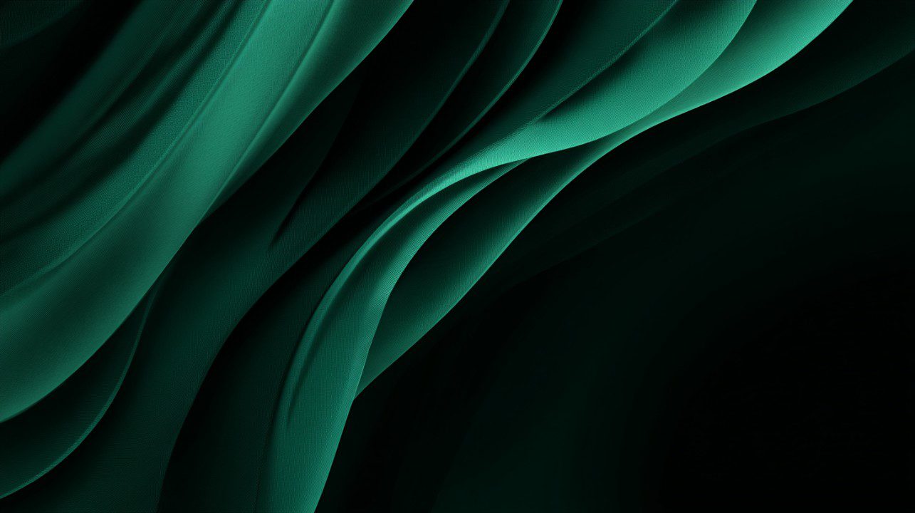 Elegant dark green background with soft flowing textures creating a subtle and sophisticated visual effect.