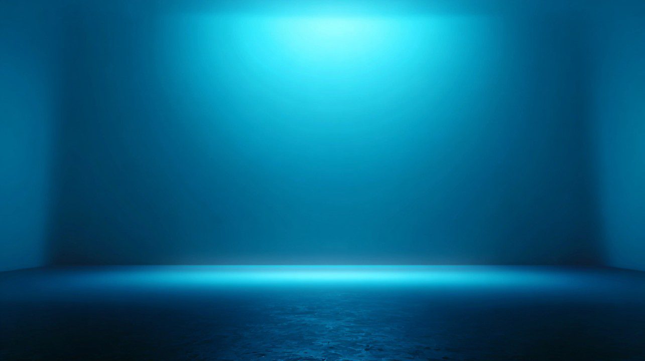 Light blue studio background with futuristic lighting, ideal for technology and digital presentation use.
