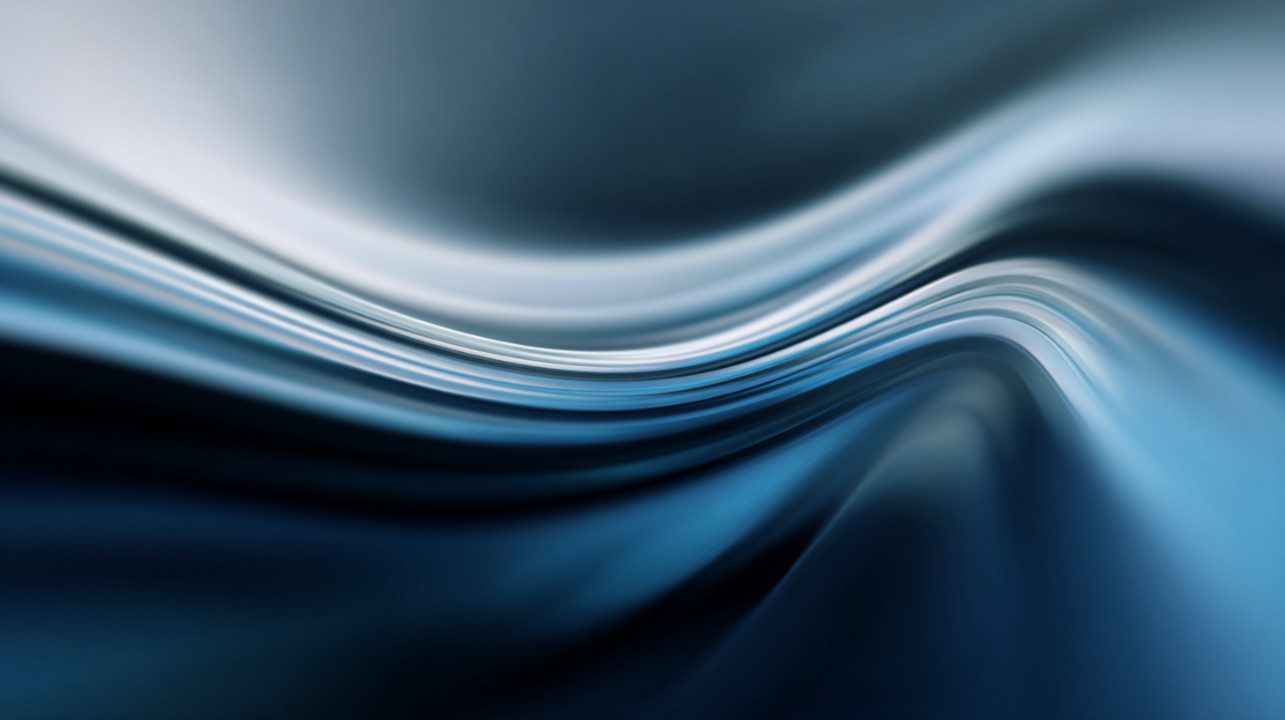Abstract smooth blurry blue background with modern flowing waves for LinkedIn or business use.