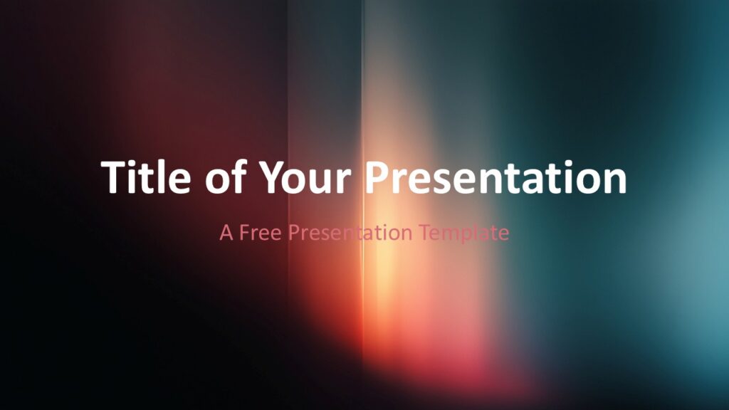 Cover slide of the Twilight Spectrum template for PowerPoint and Google Slides, showing a teal-to-wine gradient with centered white title and coral subtitle.