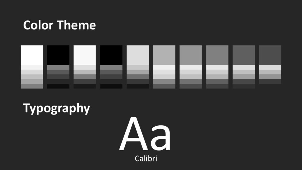 Dark Web Halloween Template Color Palette and Fonts Preview Preview slide showing dark-themed color palette and fonts used in the Halloween PowerPoint and Google Slides template.