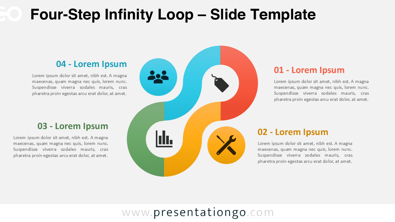 Four-Step Infinity Loop for PowerPoint & Google Slides