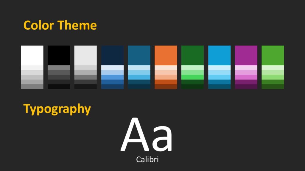 Mardi Gras Template Color Palette and Fonts Preview Preview slide for PowerPoint and Google Slides displaying Mardi Gras color scheme and default font styles for the template.