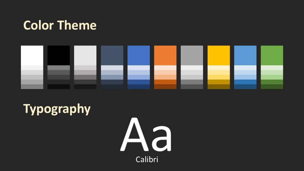 Cosmic Heartburst Template Color Palette and Fonts Preview Color and font preview slide of the Cosmic Heartburst Template showing built-in styles for PowerPoint and Google Slides.