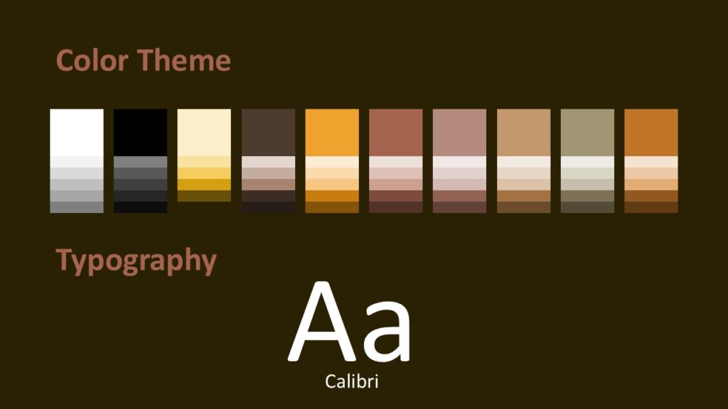 Creeping Hand Template Color Palette and Fonts Preview Visual reference for the Creeping Hand Template’s color scheme and font styles, suited for PowerPoint and Google Slides presentations.