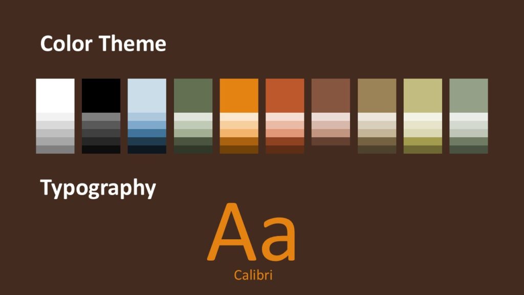 Hands of Prayer Template Color Palette and Fonts Preview Preview of the Hands of Prayer Template's warm orange color scheme and professional font styles for presentation consistency.