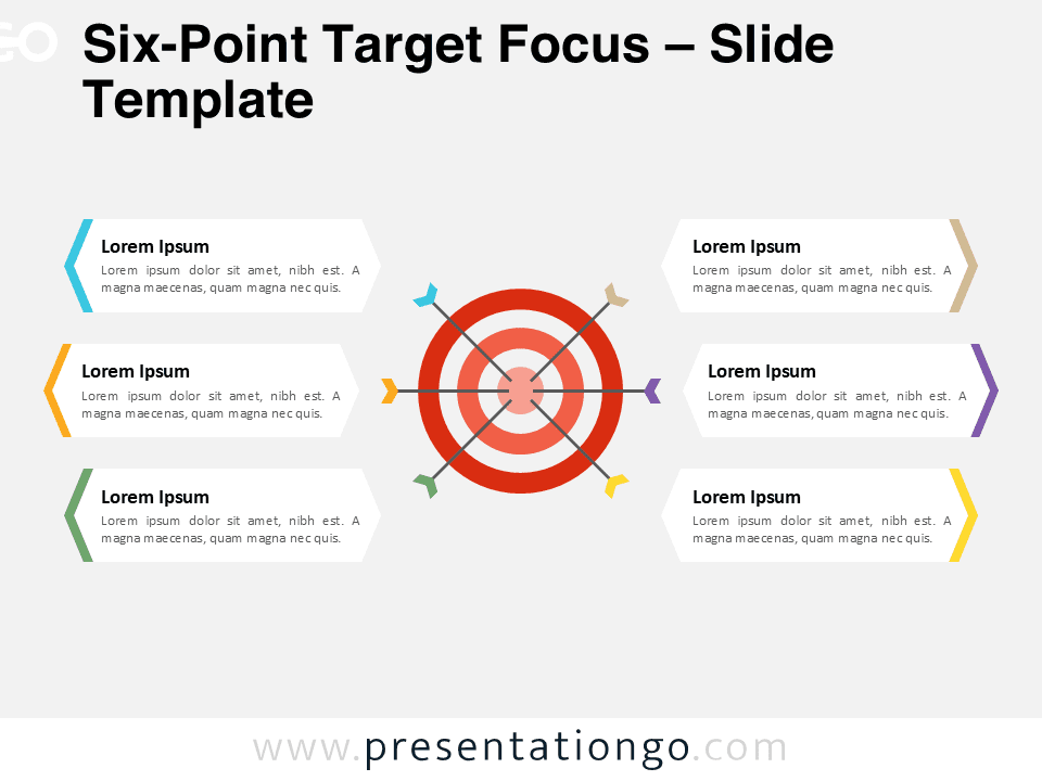 Six-Point Target Focus for PowerPoint & Google Slides
