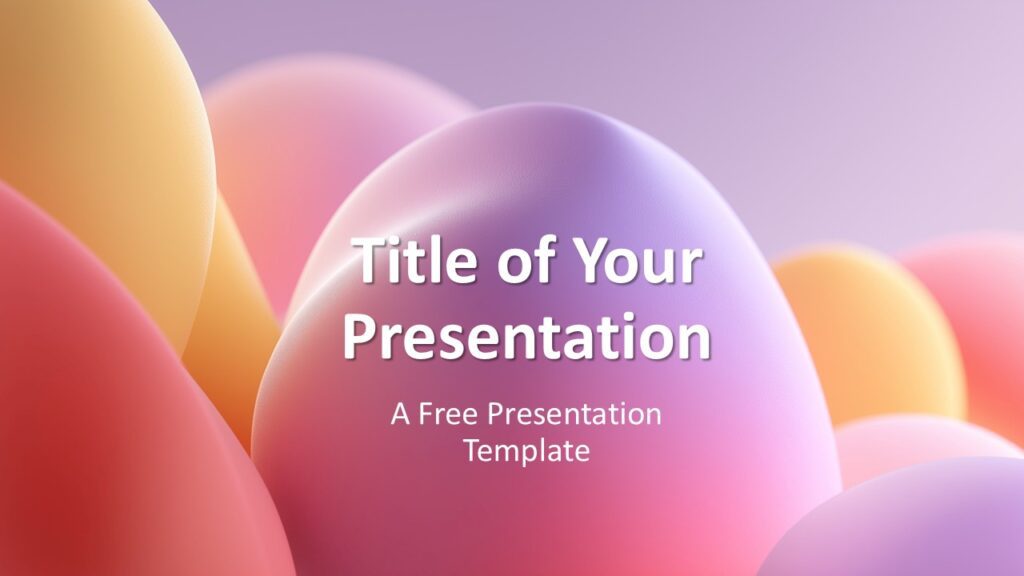 Soft Dreamy Bubbles Cover Slide for PowerPoint & Google Slides Title slide with soft pastel bubble background, centered title and subtitle placeholders, designed for PowerPoint and Google Slides.