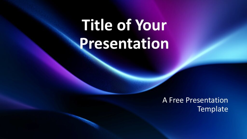 Aurora Stream Cover Slide PowerPoint Aurora Stream cover slide with bold title styling and abstract gradient waves designed for professional PowerPoint and Google Slides presentations.