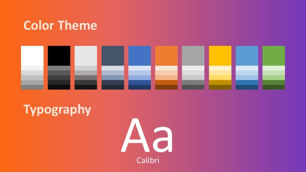 Neon Soundscape Colors and Fonts Slide Color palette and fonts slide from the Neon Soundscape template for PowerPoint and Google Slides displaying neon theme colors and typography options.