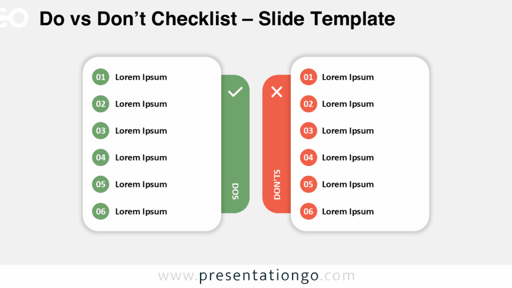 Three-column rounded tab cards infographic for PowerPoint and Google Slides