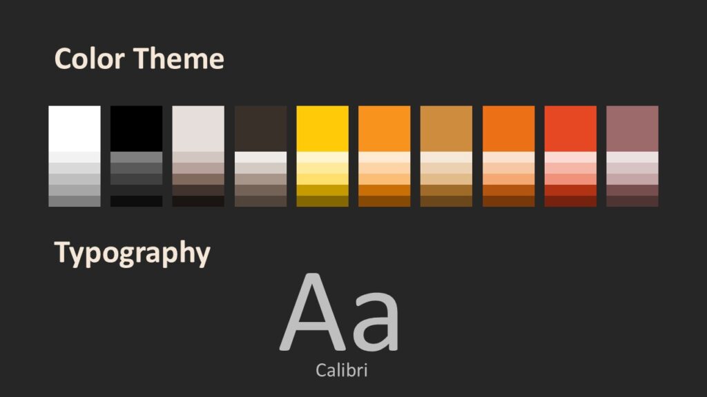 Breaking Through 2026 PowerPoint Colors and Fonts Slide Color palette and typography slide from the Breaking Through 2026 template for PowerPoint and Google Slides showing design consistency.