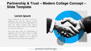 Editorial modern collage concept representing collaboration and trust for PowerPoint and Google Slides decks