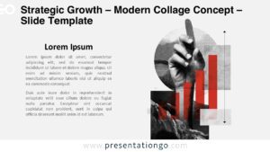 Editorial modern collage concept representing long-term strategy for PowerPoint and Google Slides decks