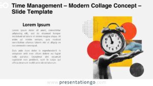 Editorial modern collage concept representing planning and time control for PowerPoint and Google Slides decks