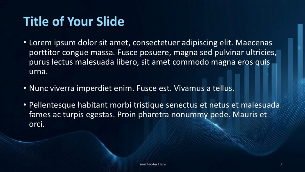 DataWave Insights Layout PowerPoint Google Slides Alternative content layout in DataWave Insights presentation for PowerPoint and Google Slides with structured text and vertical bar accents.